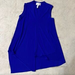 Joseph Ribkoff Royal Blue Sleeveless V-Neck Tunic Top